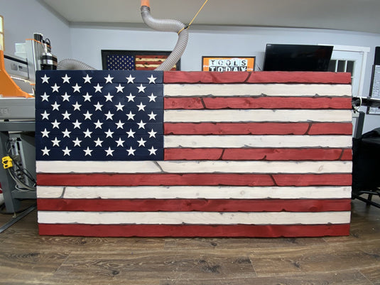 American Flag with logo