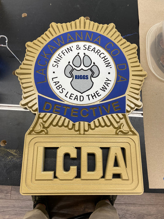 CNC 3D Agency Badge or Patch