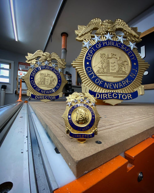 3D Brass,Silver, Painted or Wood Police Badge & Patch Plaques