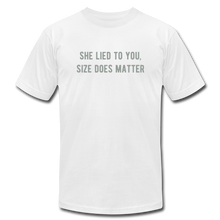 Load image into Gallery viewer, Size Matters Tee - white
