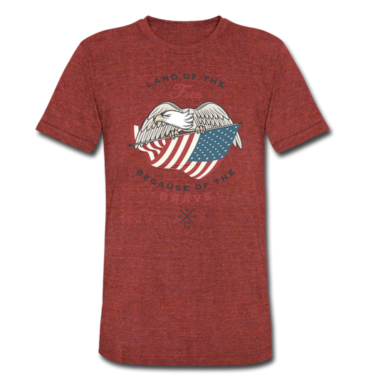 Land of the free (vintage ultra soft) - heather cranberry